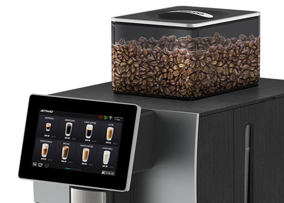 Jetinno JL30 zakelijke koffiemachine met touchscreen, vooraanzicht, fabrikantbeeld 4