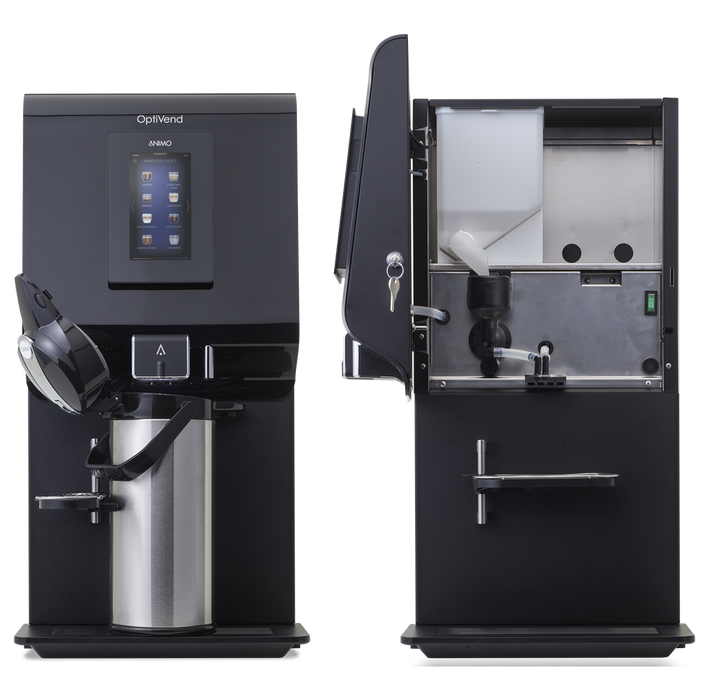 Animo OptiVend TL Touch instant-drankenautomaat met hoge taphoogte voor kannen, fabrikantbeeld