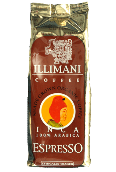 Zak Illimani Inca biologische espressobonen uit Bolivia, fabrikantbeeld