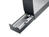 JURA accessoirelade WE Professional in zwart-zilver met lepels erin, fabrikantbeeld