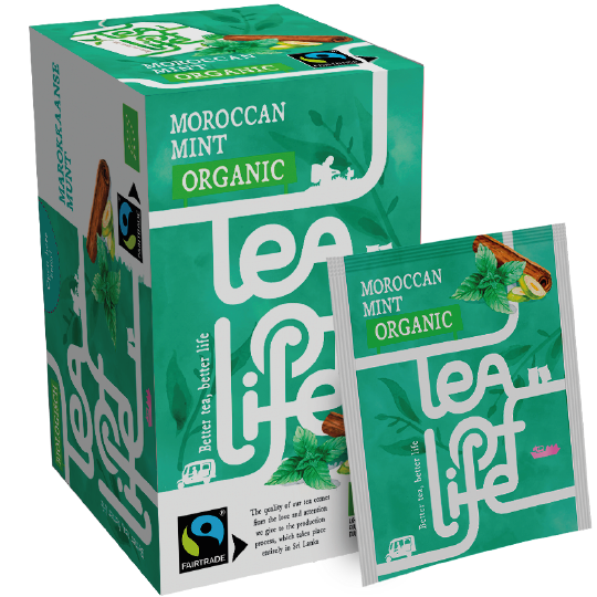 Doos Tea of Life Mint / Kruiden biologische thee, 25 zakjes, fabrikantbeeld