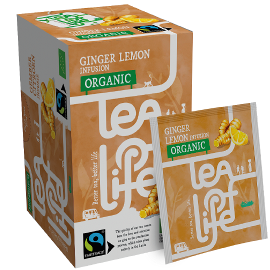 Doos Tea of Life Gember & Citroen biologische thee, 25 zakjes, fabrikantbeeld