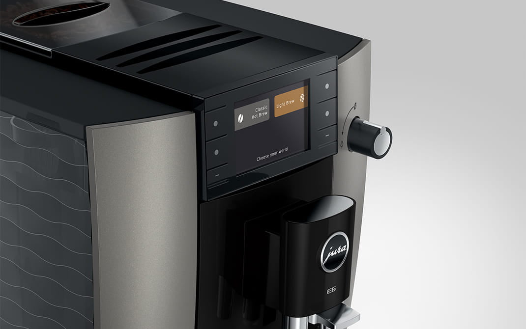JURA E6 Dark Inox espressomachine voor thuis, vooraanzicht, productkenmerk 13