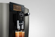 JURA E6 Dark Inox espressomachine voor thuis, vooraanzicht — fabrikantbeeld 22