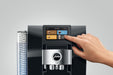 JURA Z10 Diamond Black premium volautomaat, vooraanzicht met touchscreen — fabrikantbeeld 22