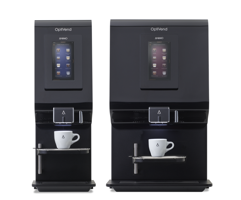 Animo OptiVend Touch instant-drankenautomaat met touchscreen, vooraanzicht, fabrikantbeeld