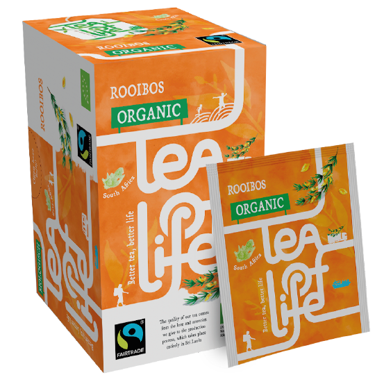 Doos Tea of Life Rooibos biologische thee, 25 zakjes, fabrikantbeeld