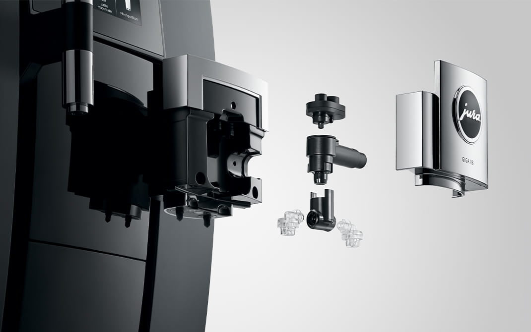 JURA GIGA X8 Aluminium professionele koffiemachine, vooraanzicht, productkenmerk 5
