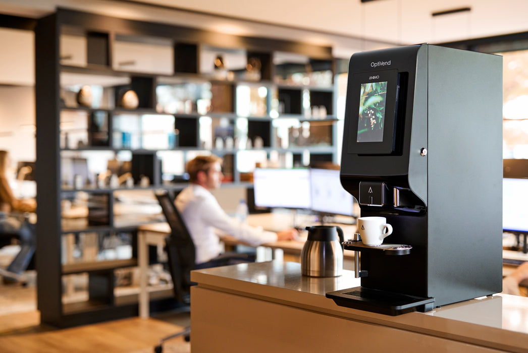 Animo OptiVend TS Touch instant-drankenautomaat met verhoogde uitgifte, fabrikantbeeld