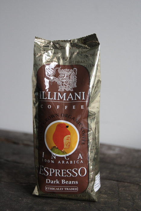 Zak Illimani Inca Dark biologische espressobonen uit Bolivia, fabrikantbeeld