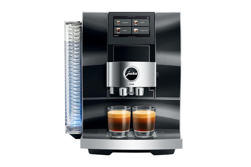 JURA Z10 Diamond Black premium volautomaat, vooraanzicht met touchscreen, fabrikantbeeld 18