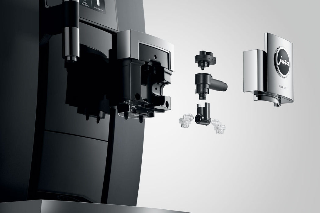 JURA GIGA X8 Aluminium professionele koffiemachine, vooraanzicht — fabrikantbeeld 19