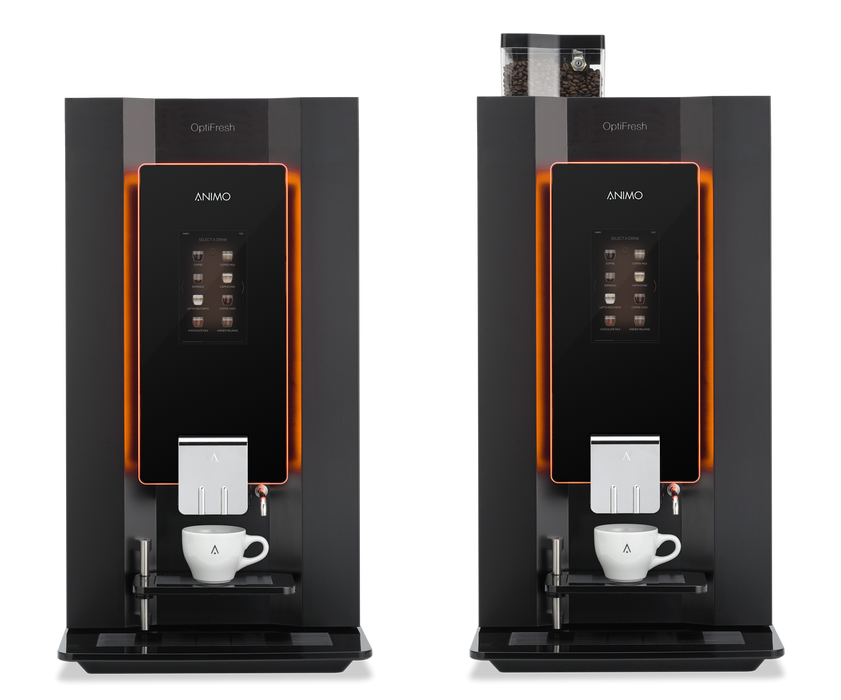 Animo OptiFresh 1 Touch fresh brew koffiemachine met touchscreen, vooraanzicht, fabrikantbeeld 2