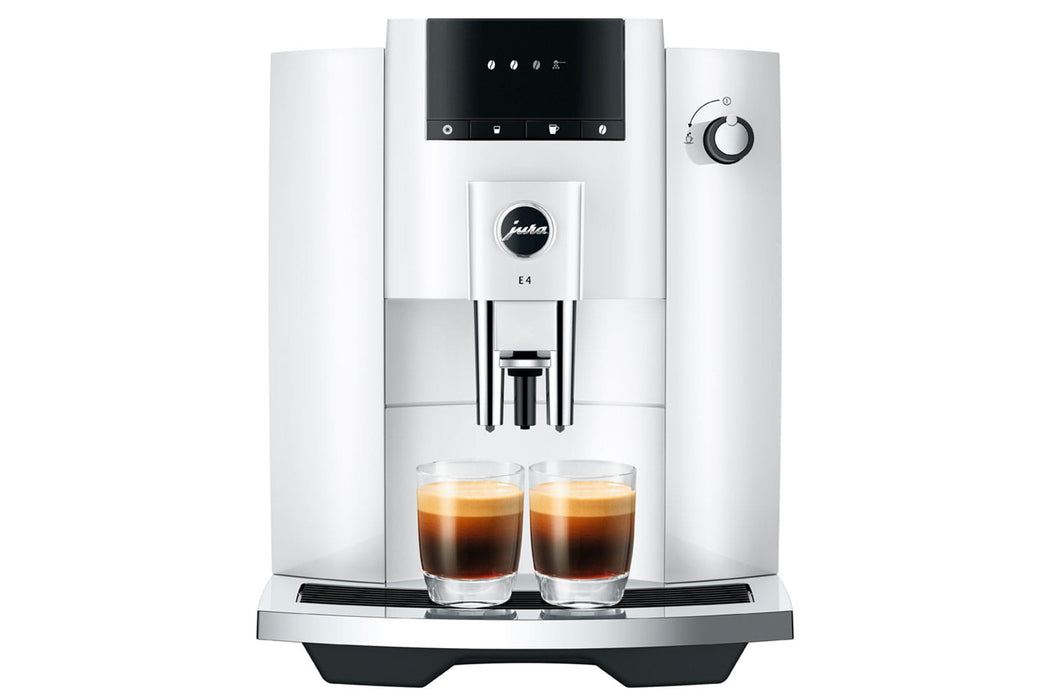 JURA E4 Piano White espressomachine voor thuis, vooraanzicht, fabrikantbeeld