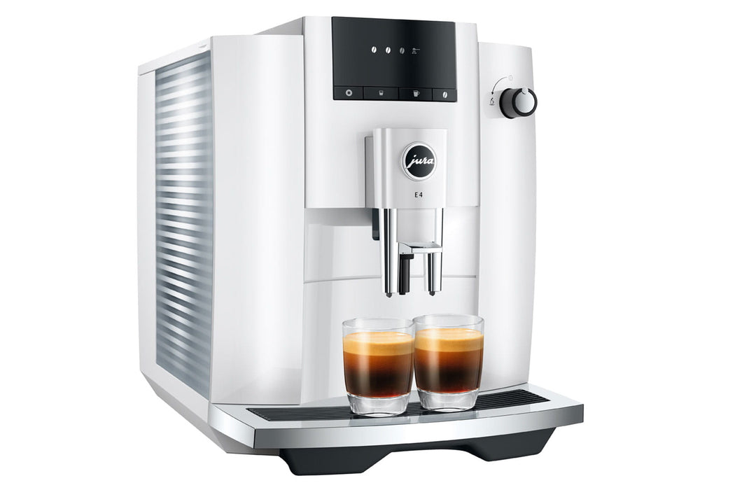 JURA E4 Piano White espressomachine voor thuis, vooraanzicht, fabrikantbeeld 2