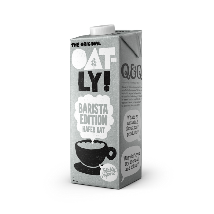 Pak Oatly Havermelk Barista Edition van 1 liter, fabrikantbeeld