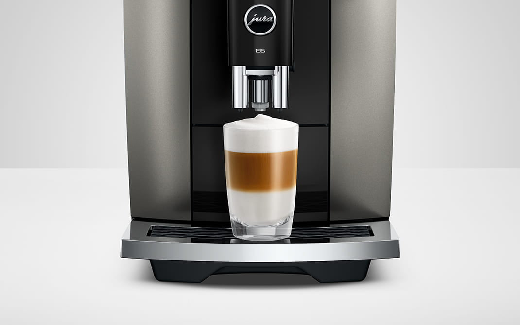 JURA E6 Dark Inox espressomachine voor thuis, vooraanzicht, productkenmerk 12