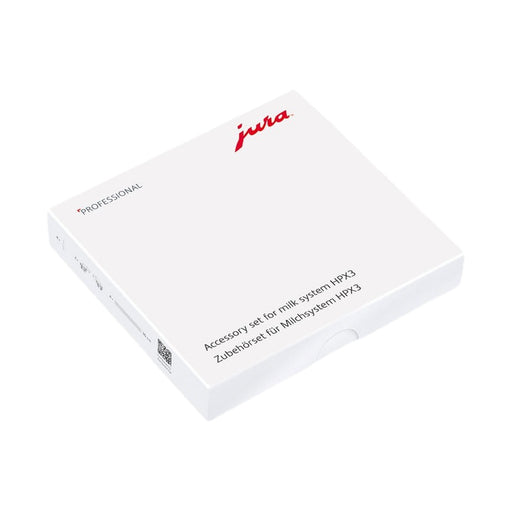 Witte JURA accessoireset melksysteem HPX3 in verpakking op witte achtergrond | Arte dell' espressO