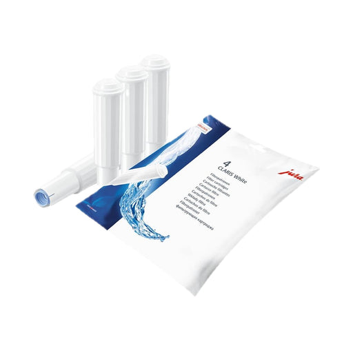 JURA CLARIS White waterfilter 4-pack met blauwe verpakking en witte filtercartridges | Arte dell' espressO