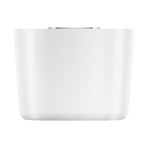 Witte JURA kopjeswarmer S met afgeronde vorm en metallic details, frontale productview | Arte dell' espressO