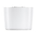 Witte JURA kopjeswarmer S met afgeronde vorm en metallic details, frontale productview | Arte dell' espressO