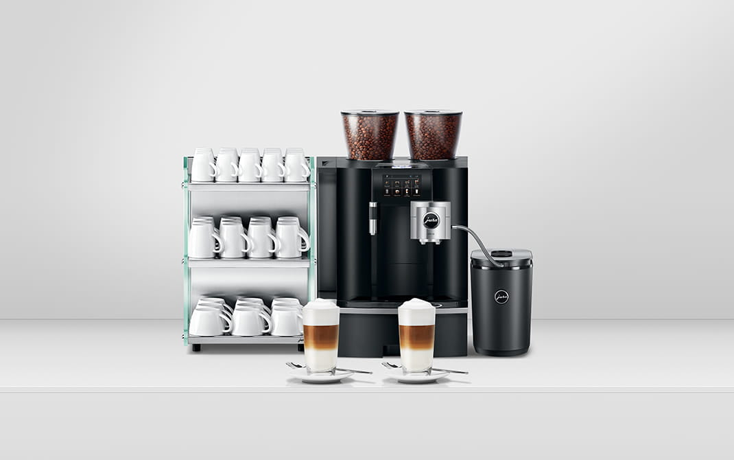 JURA GIGA X8 Aluminium professionele koffiemachine, vooraanzicht, productkenmerk 6