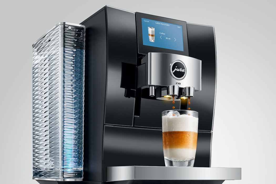 JURA Z10 Diamond Black premium volautomaat, vooraanzicht met touchscreen, productkenmerk 15