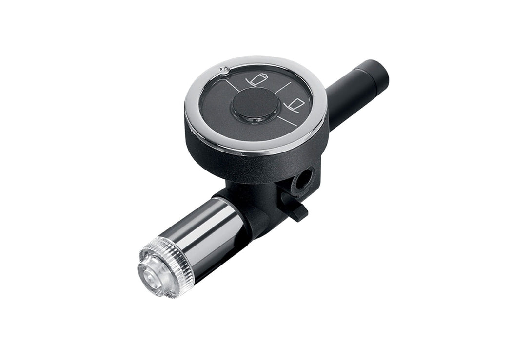JURA Profi Cappuccinatore Gen 1 in zwart met zilveren ring, fabrikantbeeld