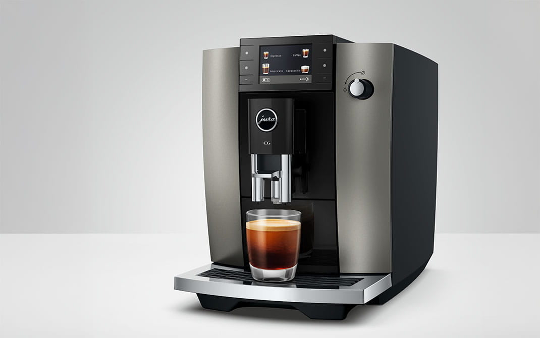 JURA E6 Dark Inox espressomachine voor thuis, vooraanzicht, productkenmerk 14