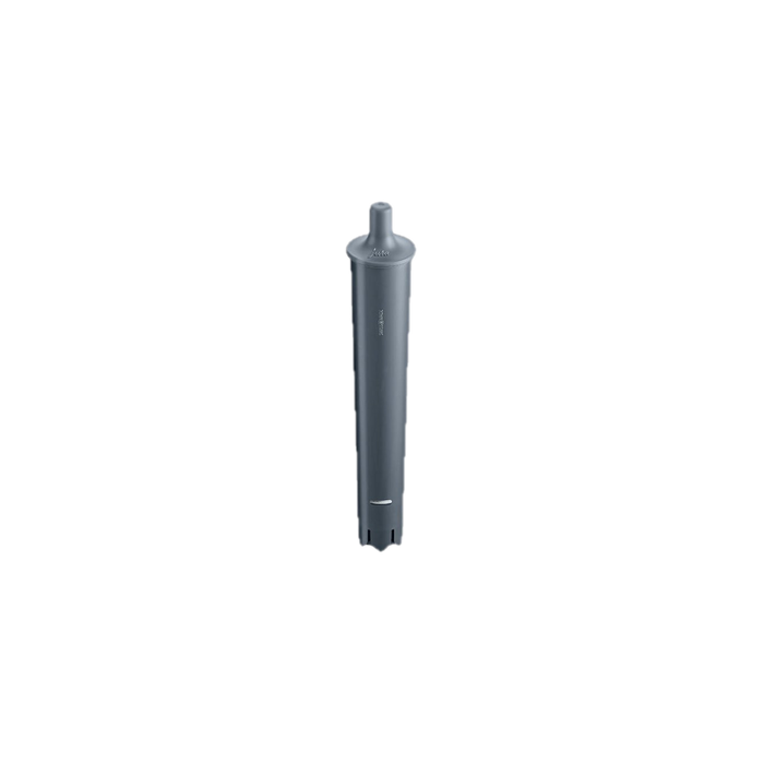 JURA CLARIS Pro Smart+ filterpatroon grijs met dop en sluitring tegen witte achtergrond | Arte dell' espressO