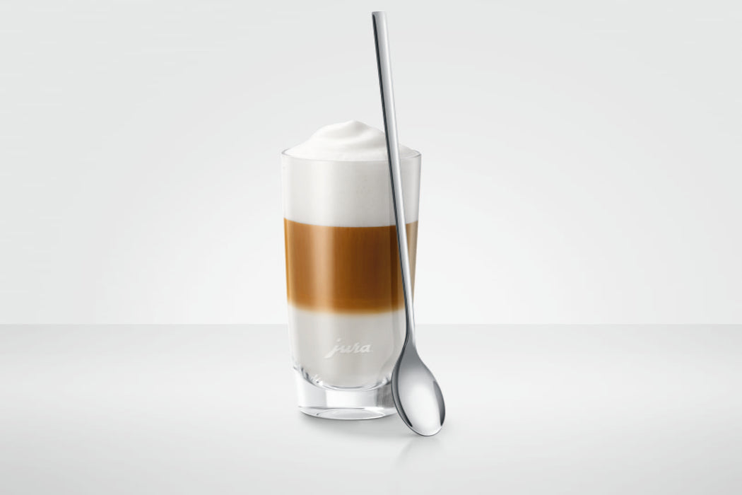 JURA latte macchiato lepel van roestvrij staal met lange steel, fabrikantbeeld 2