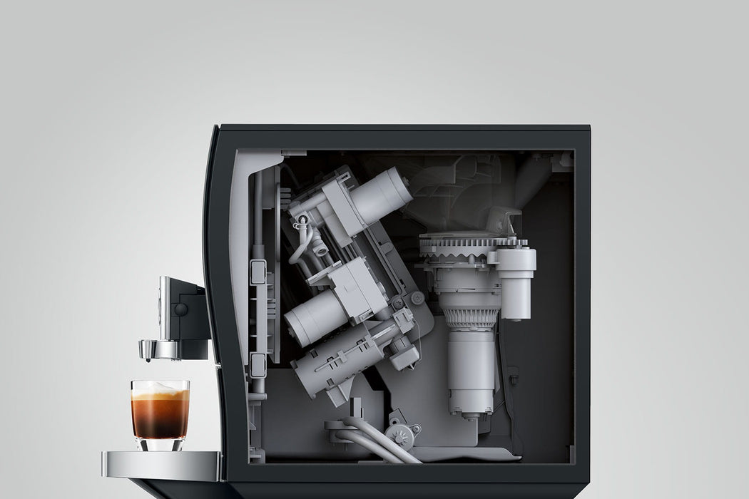 JURA Z10 Diamond Black premium volautomaat, vooraanzicht met touchscreen, productkenmerk 14