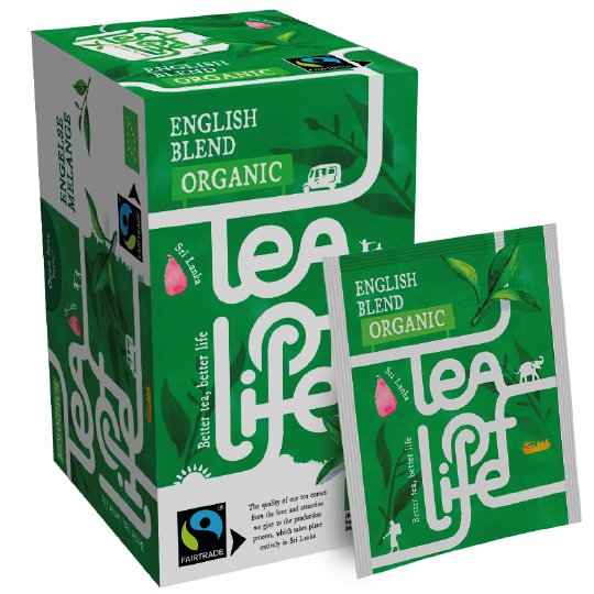 Doos Tea of Life English Blend biologische thee, 25 zakjes, fabrikantbeeld