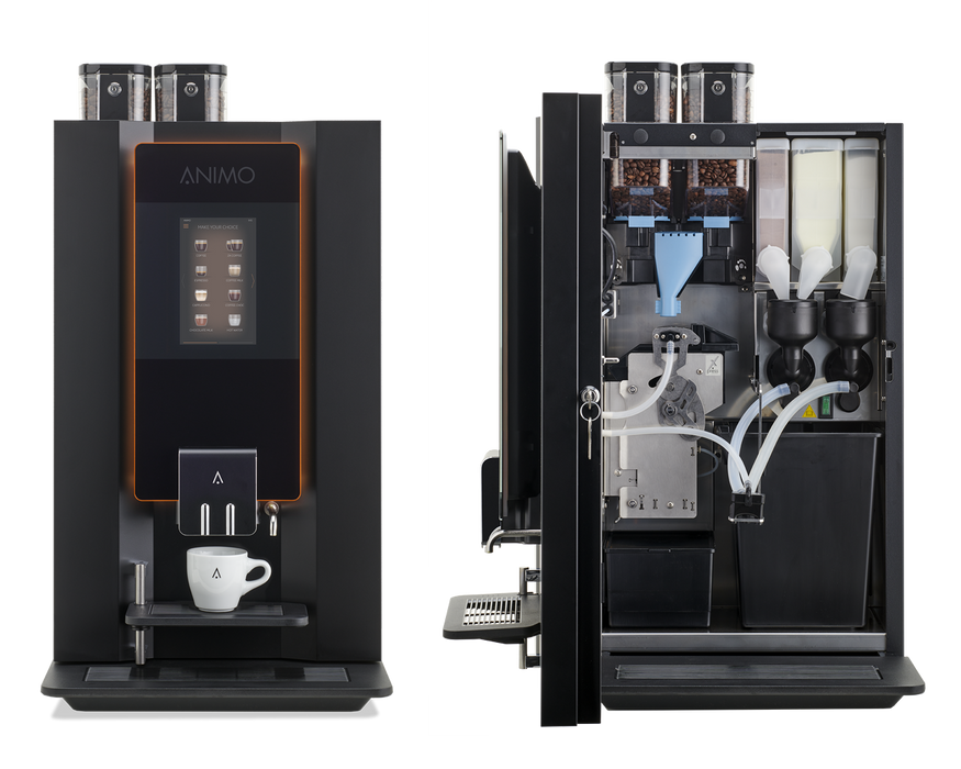 Animo OptiBean X23 zakelijke bonenautomaat met touchscreen, vooraanzicht, fabrikantbeeld