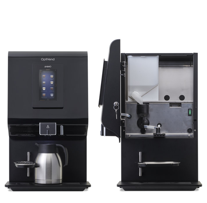 Animo OptiVend TS Touch instant-drankenautomaat met verhoogde uitgifte, fabrikantbeeld