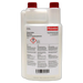 Franke EC Melksysteemreiniger 1 liter fles met rode doppen en waarschuwingsetiket