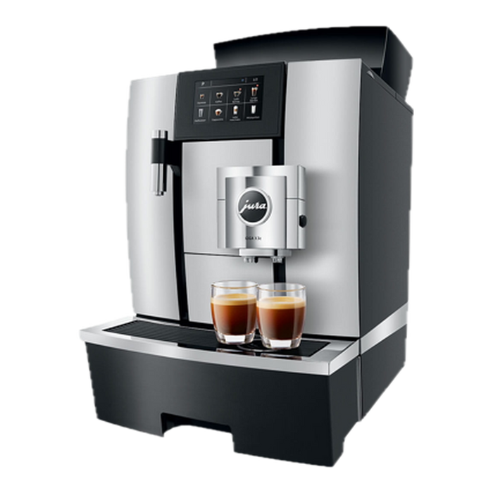 JURA GIGA X3c Aluminium - Zijaanzicht met display