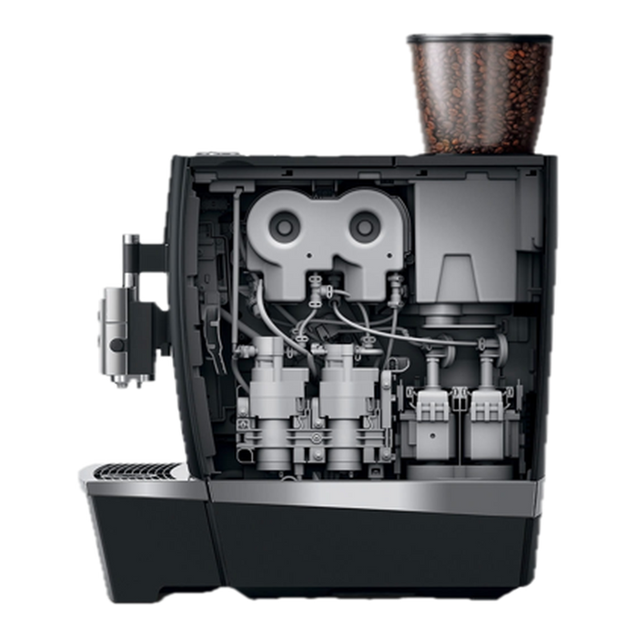 JURA GIGA X8c Aluminium Black - Koffieuitloop en melksysteem
