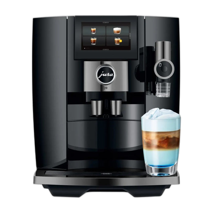 JURA J10 Piano Black (EA) koffiemachine, vooraanzicht