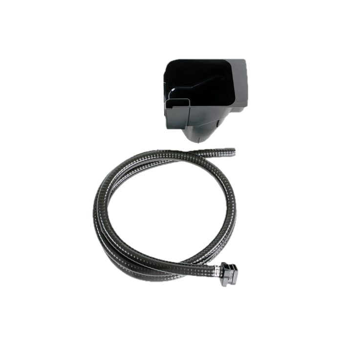 JURA afvoerset X-serie met zwarte opvangbak en metalen slang voor koffieresidu - Arte dell' espressO
