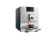 JURA C9 Platina, schuin aanzicht met espresso