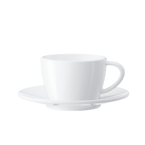 Witte cappuccino kopjes set van 2 stuks met schotels voor JURA koffiemachines | Arte dell' espressO