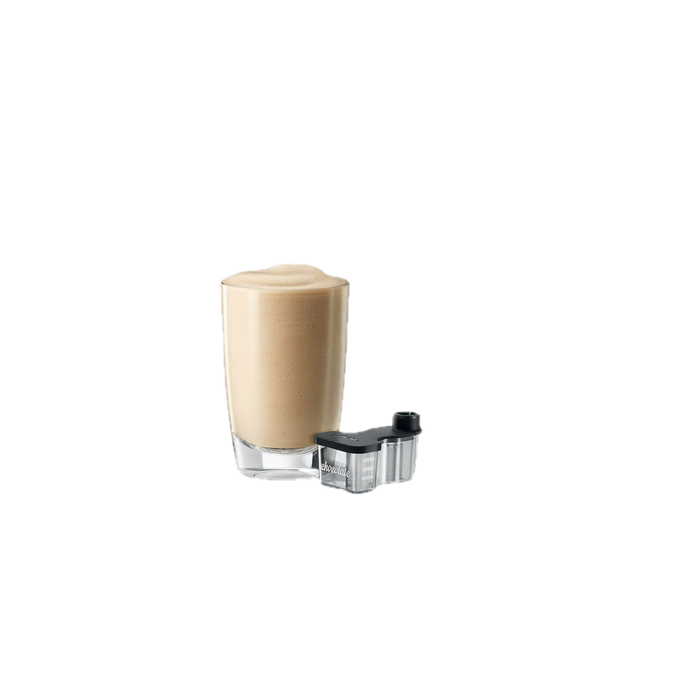 JURA Chocolade-opzetstuk set van 2 met cappuccino in glas, zwart kunststof onderdeel | Arte dell' espressO