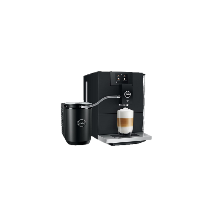 JURA Cool Control 0.6l zwarte melkkan met espressomachine en cappuccino | Arte dell' espressO