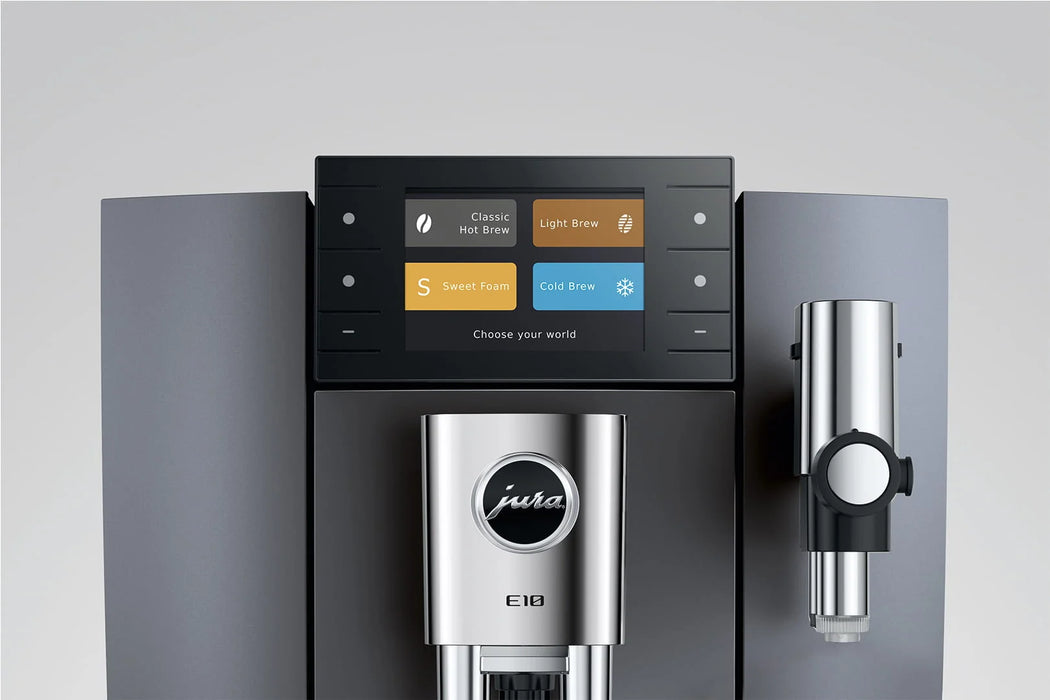 Smaakwereld kiezen op het 3,5 inch kleurendisplay van de JURA E10