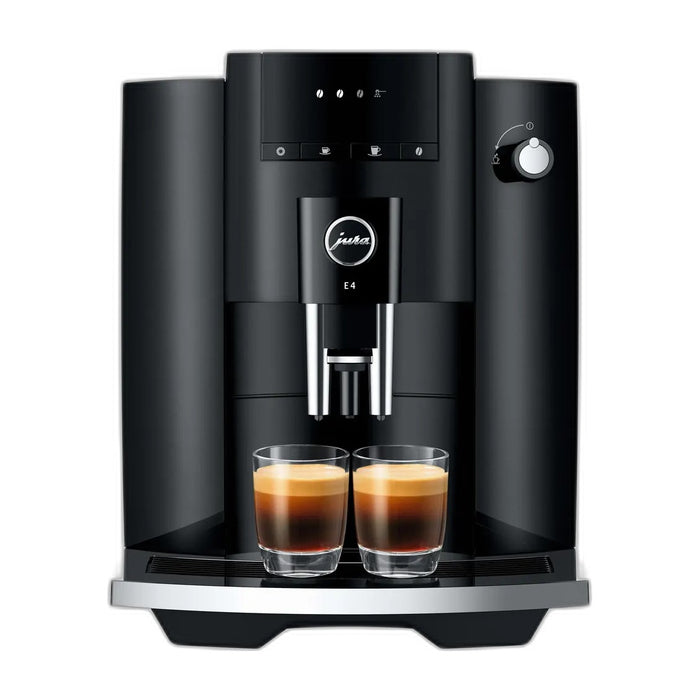 JURA E4 Piano Black (EA) koffiemachine, vooraanzicht