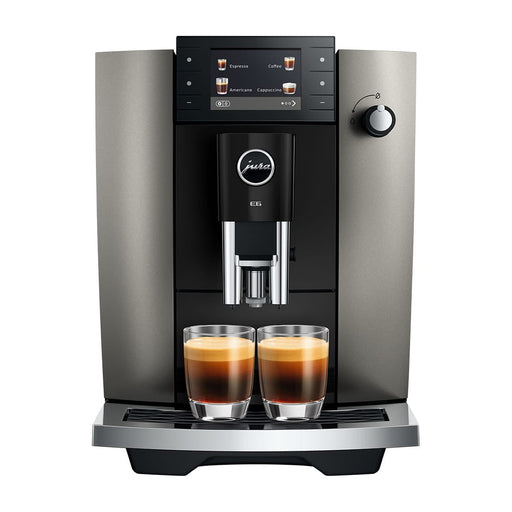 JURA E6 Dark Inox (ED) koffiemachine, vooraanzicht