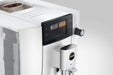 JURA E6 Piano White, close-up van display en draaiknop