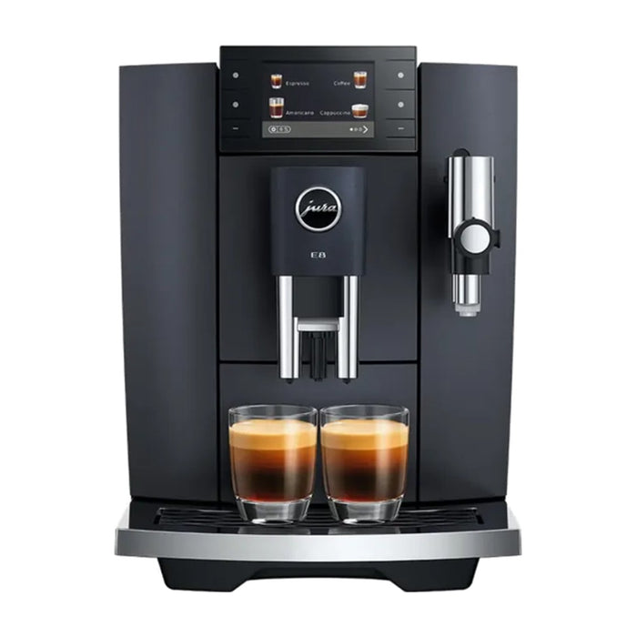 JURA E8 Cosmic Black (ED) koffiemachine, vooraanzicht