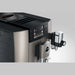 JURA E8 Midnight Silver (ED) schuin van boven bekeken met golvende watertank